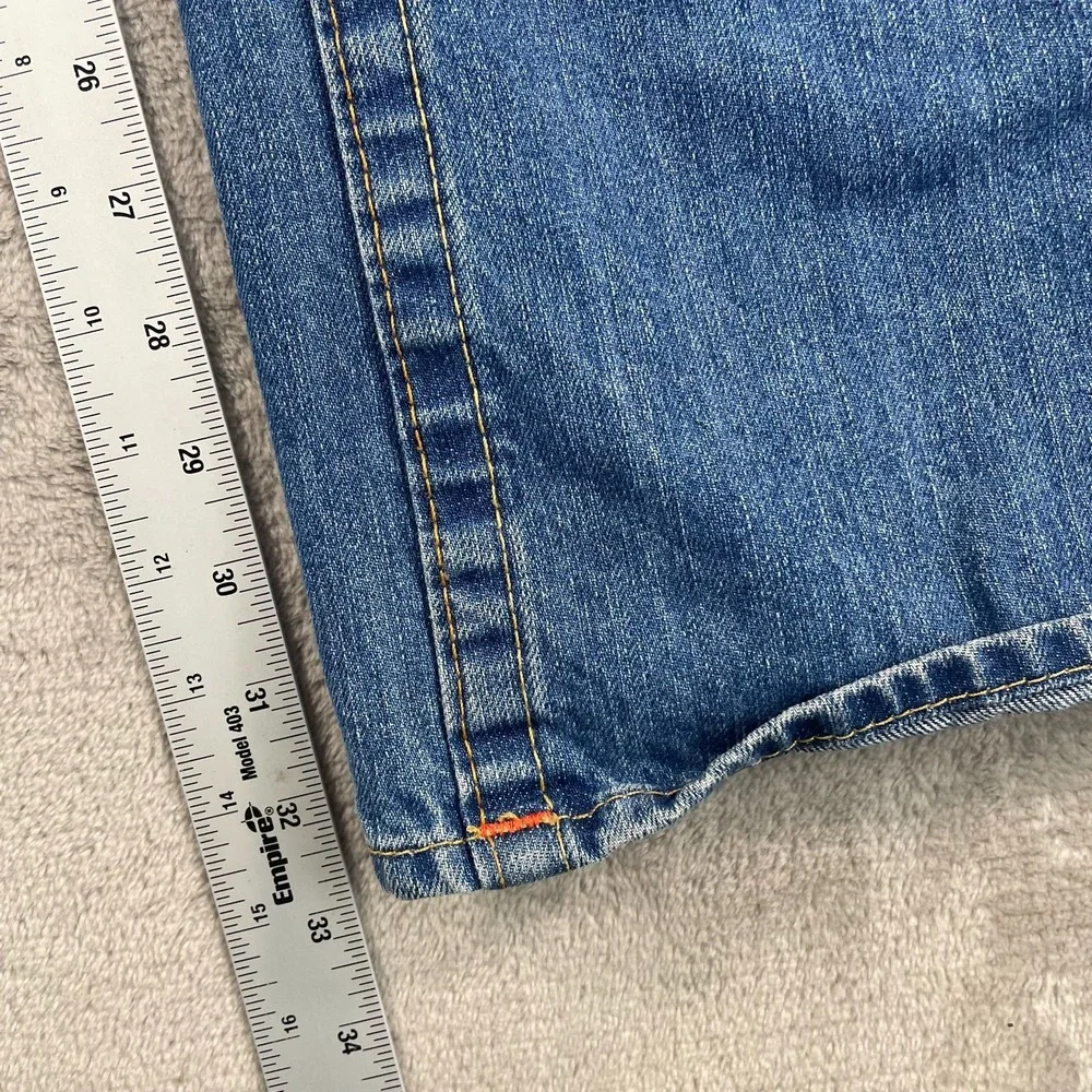 True‎ Religion Embroidered Flap Pockets Thick Stitch Men 36x33 Blue Made in USA